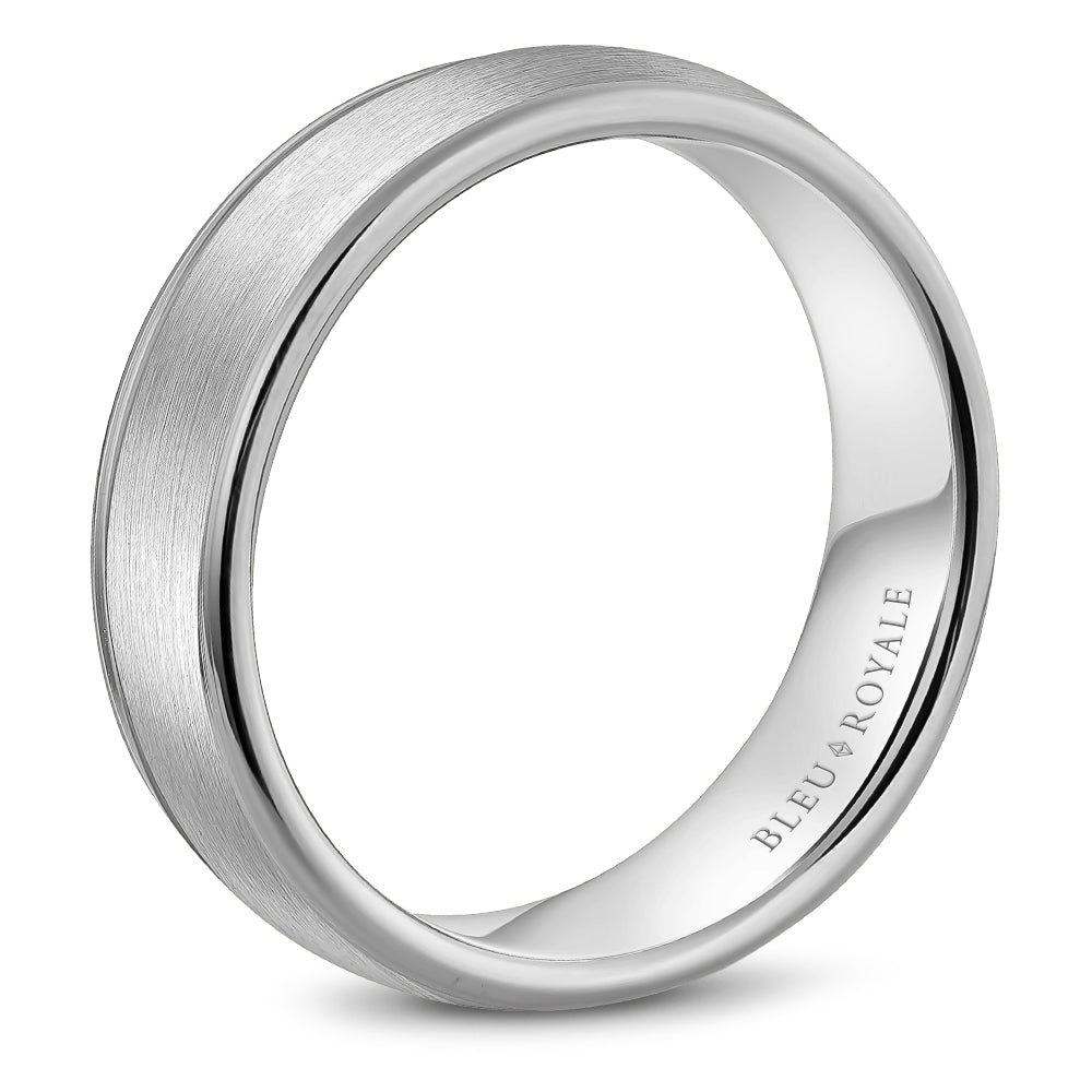 Bleu Royale Legacy Wedding Band 6.50mm White 18k Gold