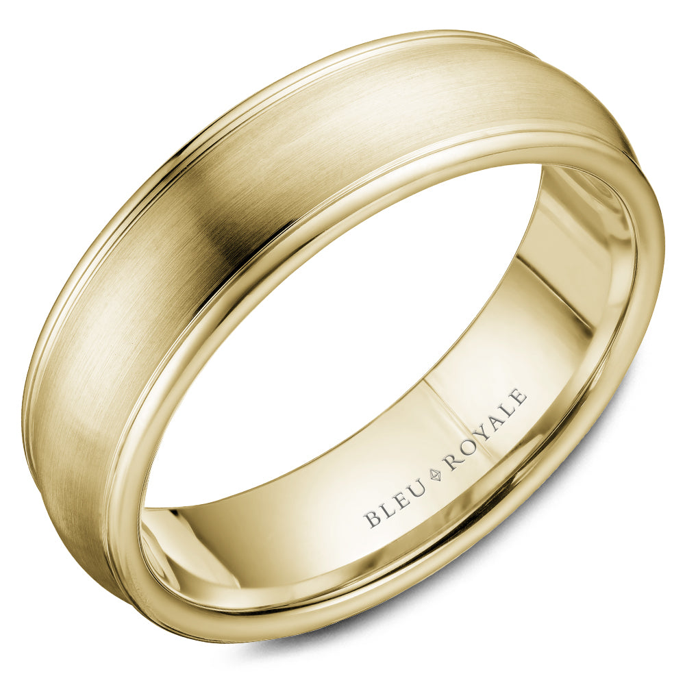 Bleu Royale Legacy Wedding Band 6.50mm Yellow 14k Gold