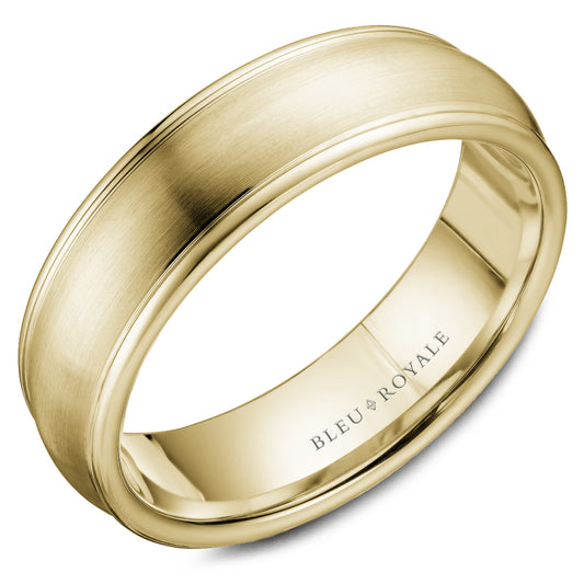 Bleu Royale Legacy Wedding Band 6.50mm Yellow 14k Gold