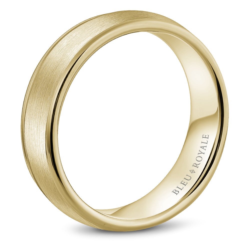 Bleu Royale Legacy Wedding Band 6.50mm Yellow 18k Gold