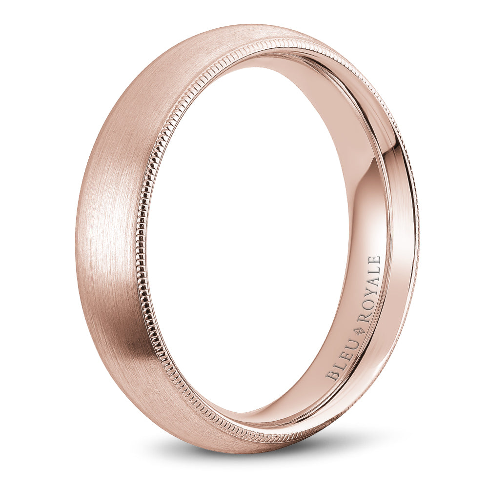 Bleu Royale Legacy Wedding Band 5.50mm Rose 18k Gold