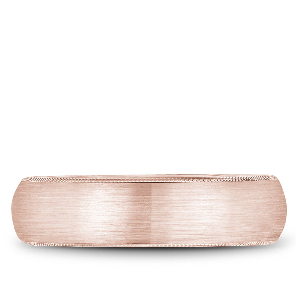 Bleu Royale Legacy Wedding Band 6.50mm Rose 14k Gold