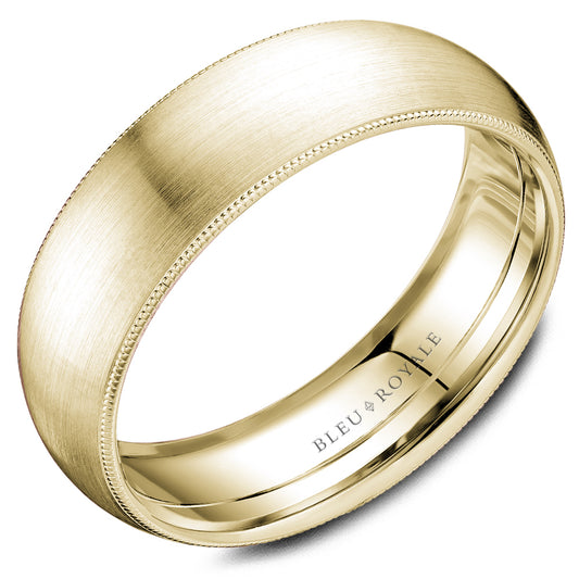 Bleu Royale Legacy Wedding Band 5.50mm White and Rose 14k Gold
