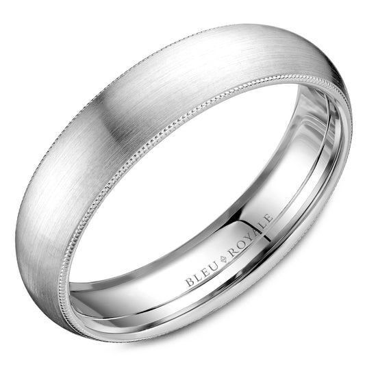 Bleu Royale Legacy Wedding Band 5.50mm White 18k Gold