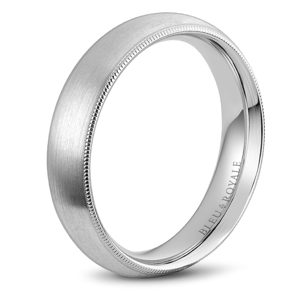 Bleu Royale Legacy Wedding Band 5.50mm White 18k Gold