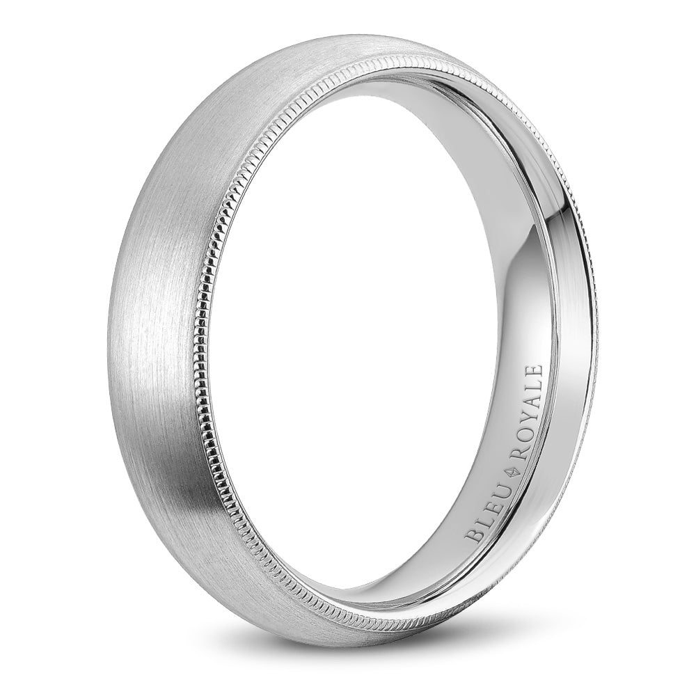 Bleu Royale Legacy Wedding Band 6.50mm White 18k Gold