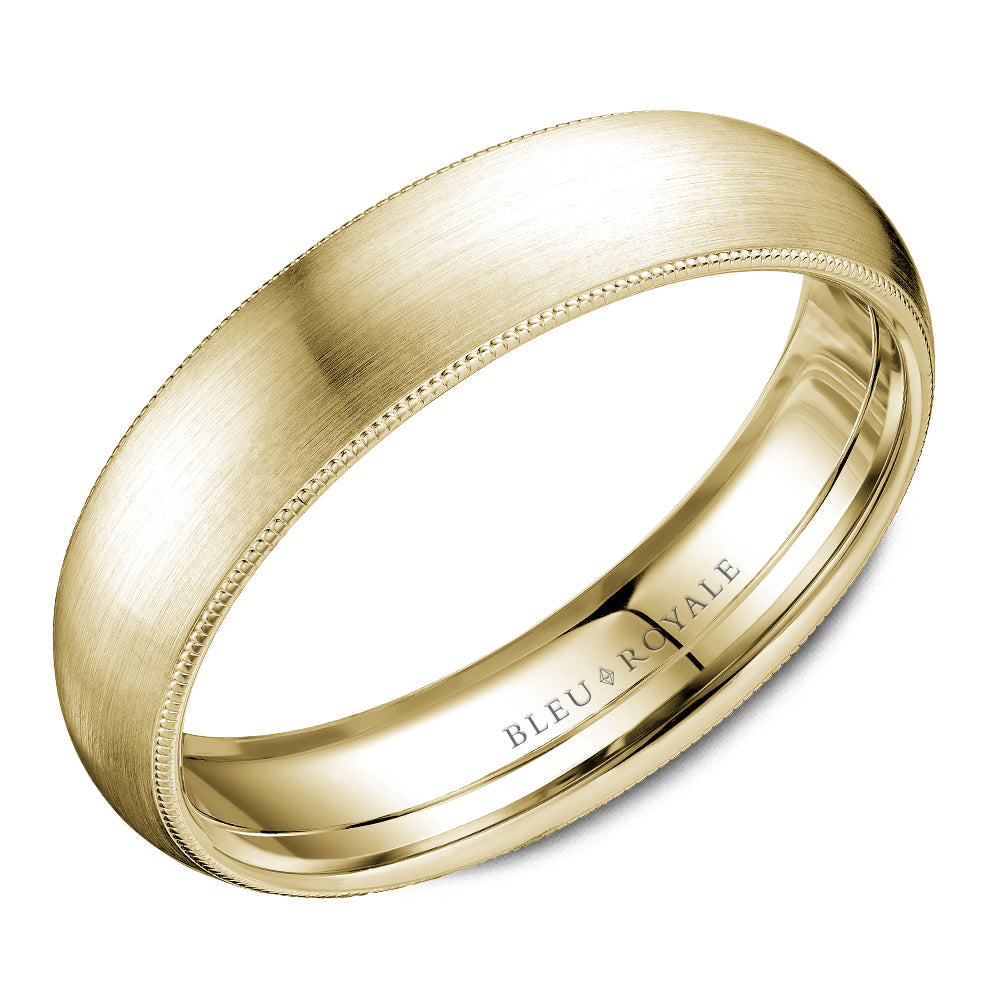 Bleu Royale Legacy Wedding Band 5.50mm Yellow 18k Gold