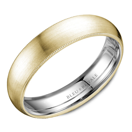 Bleu Royale Legacy Wedding Band 5.50mm Y&W 18k Gold