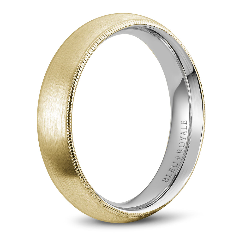 Bleu Royale Legacy Wedding Band 5.50mm Y&W 18k Gold