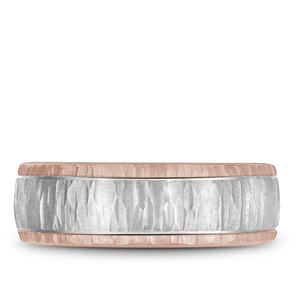 Bleu Royale Legacy Wedding Band 7.50mm White and Rose 14k Gold