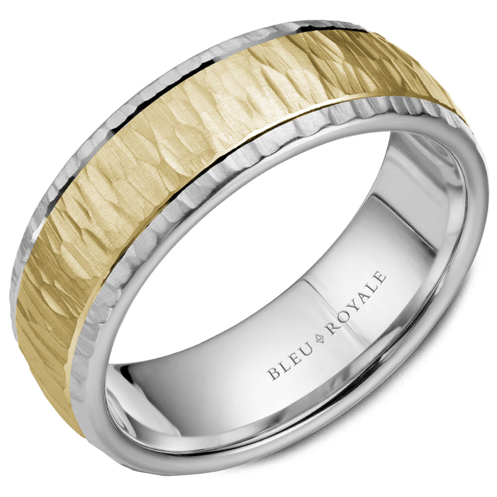 Bleu Royale Legacy Wedding Band 7.50mm Y&W 14k Gold