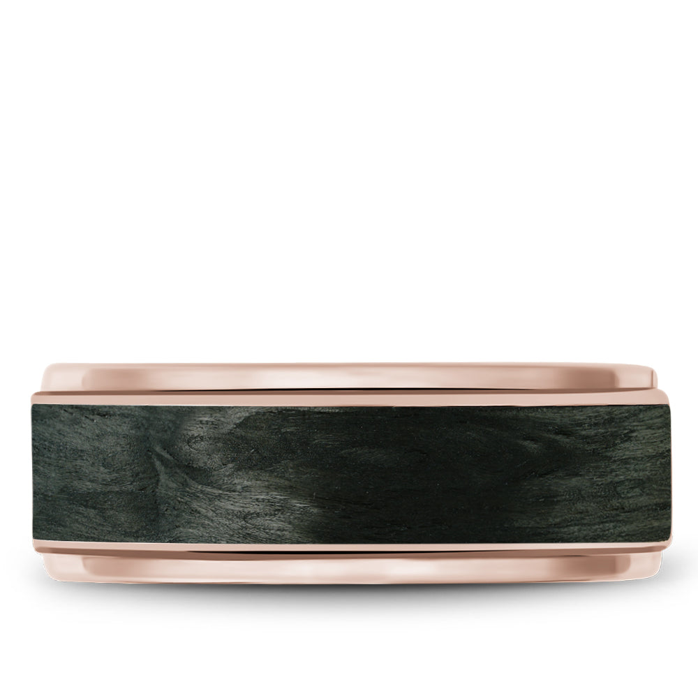 Bleu Royale Distinct Wedding Band 8.50mm 14k & Forged Carbon Fiber