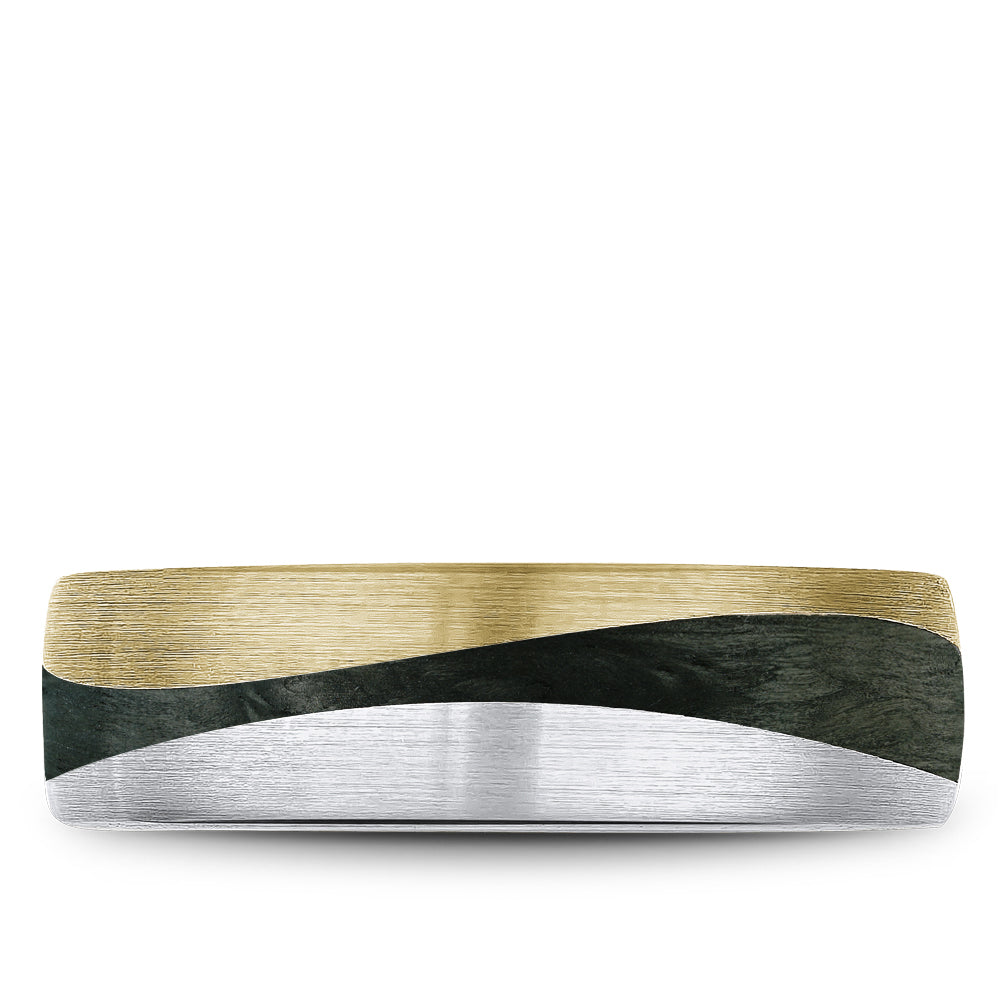 Bleu Royale Distinct Wedding Band 7.00mm 18k & Forged Carbon Fiber