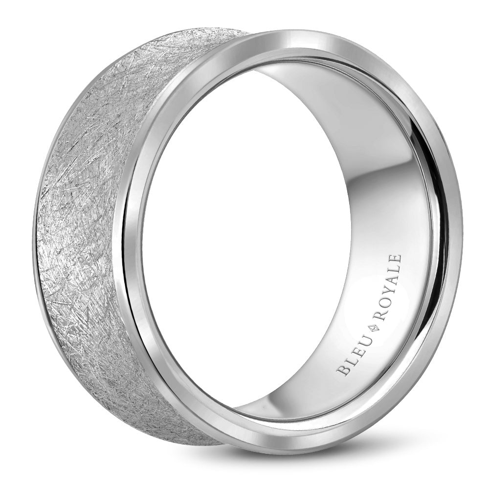 Bleu Royale Legacy Wedding Band 8.00mm White 14k Gold
