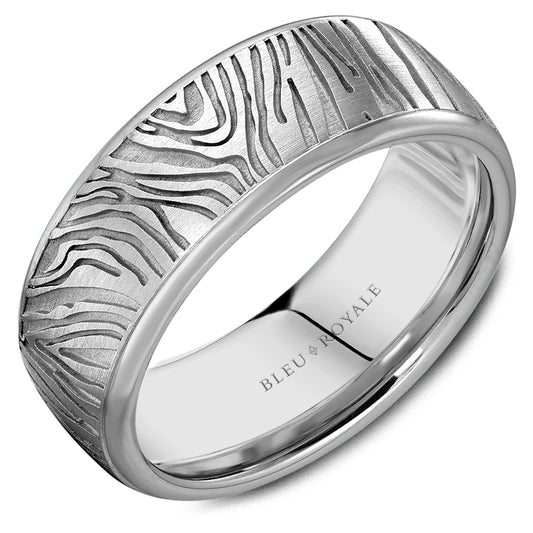 Bleu Royale Distinct Wedding Band 8.00mm Platinum