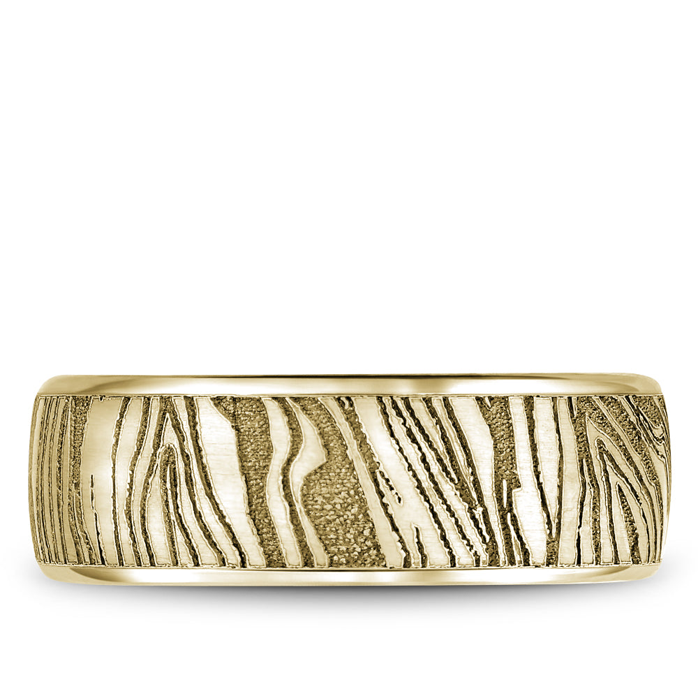 Bleu Royale Distinct Wedding Band 8.00mm Yellow 14k Gold