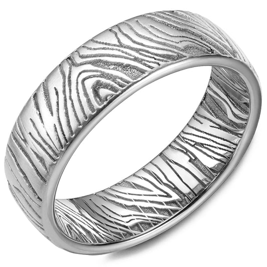 Bleu Royale Distinct Wedding Band 7.00mm White 18k Gold
