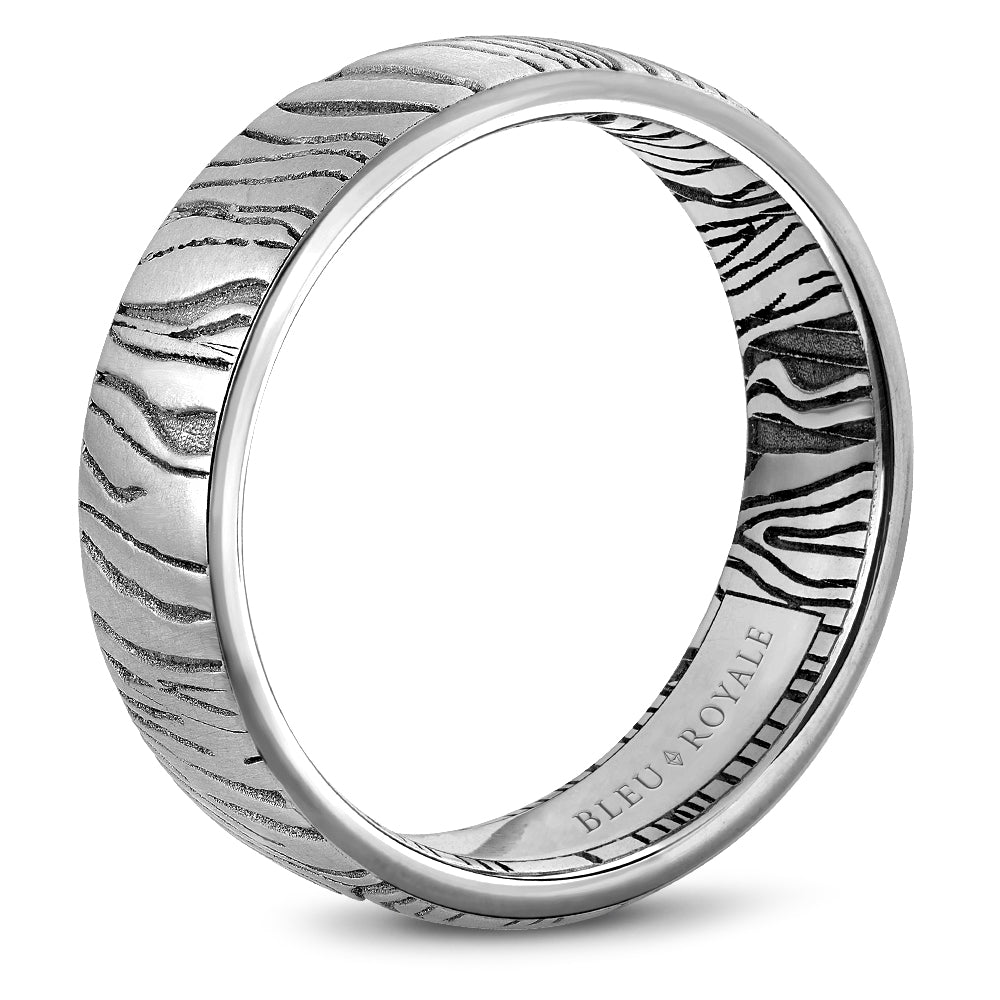 Bleu Royale Distinct Wedding Band 7.00mm White 14k Gold