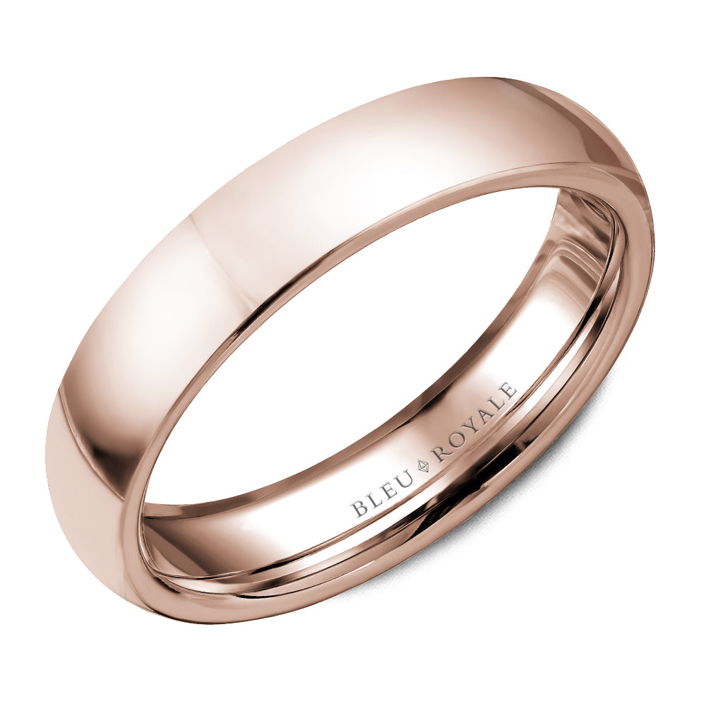 Bleu Royale Legacy Wedding Band 5.00mm Rose 14k Gold