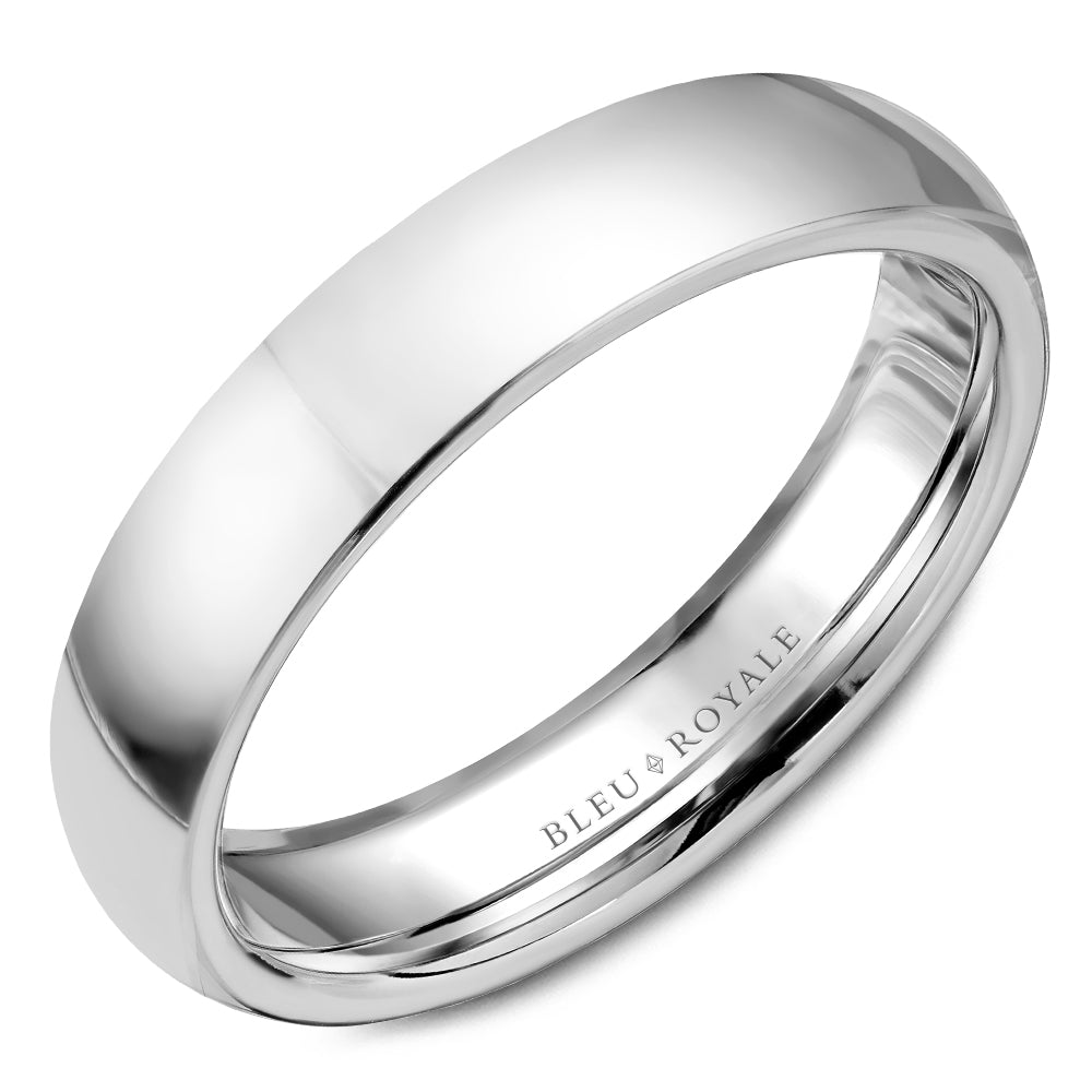 Bleu Royale Legacy Wedding Band 5.00mm White 14k Gold