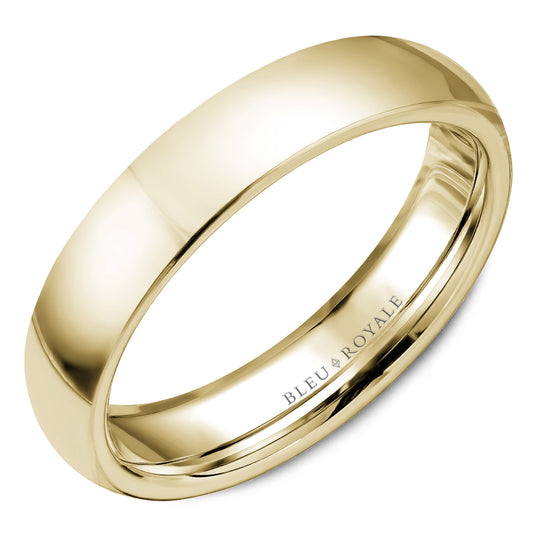 Bleu Royale Legacy Wedding Band 5.00mm Yellow 18k Gold