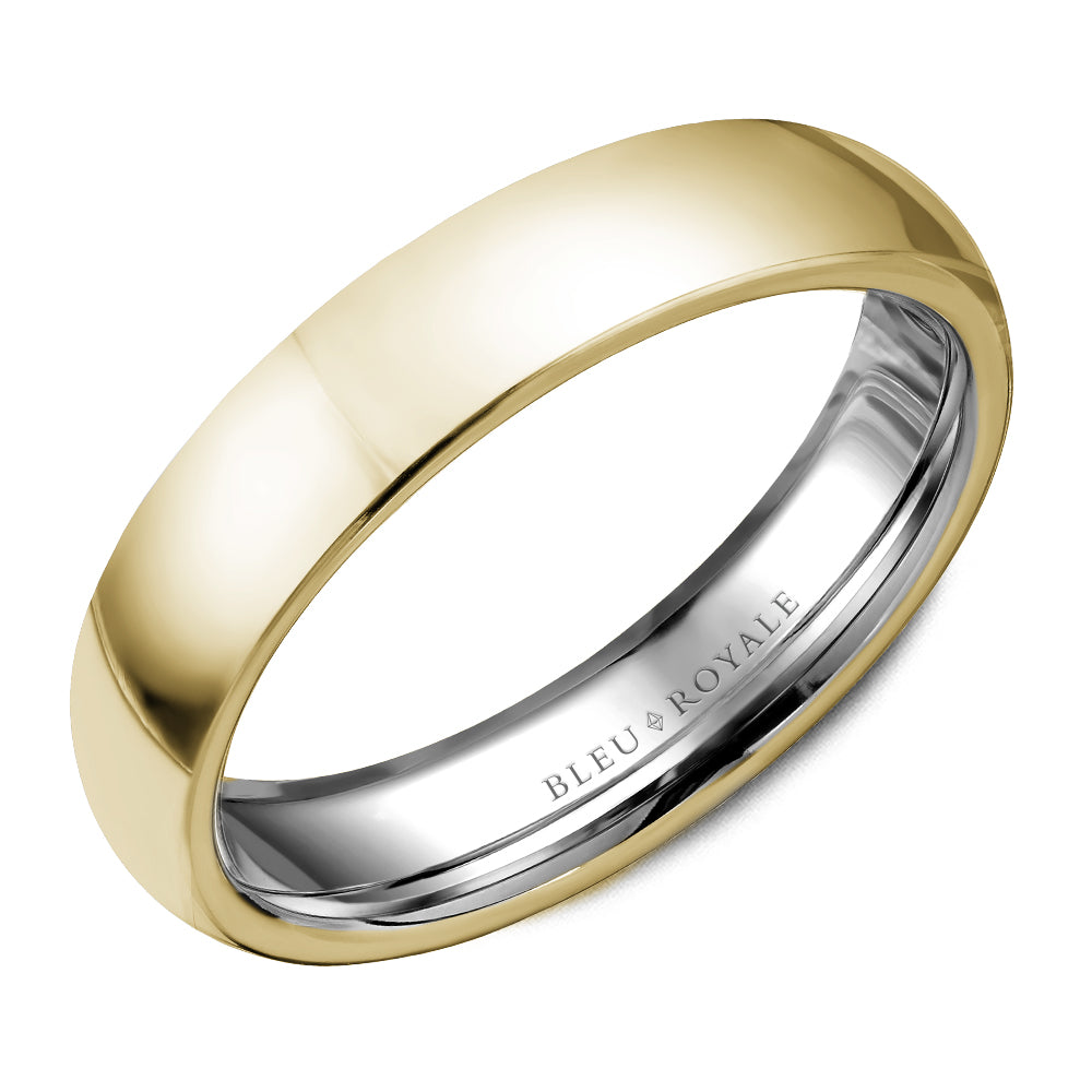 Bleu Royale Legacy Wedding Band 5.00mm Y&W 18k Gold
