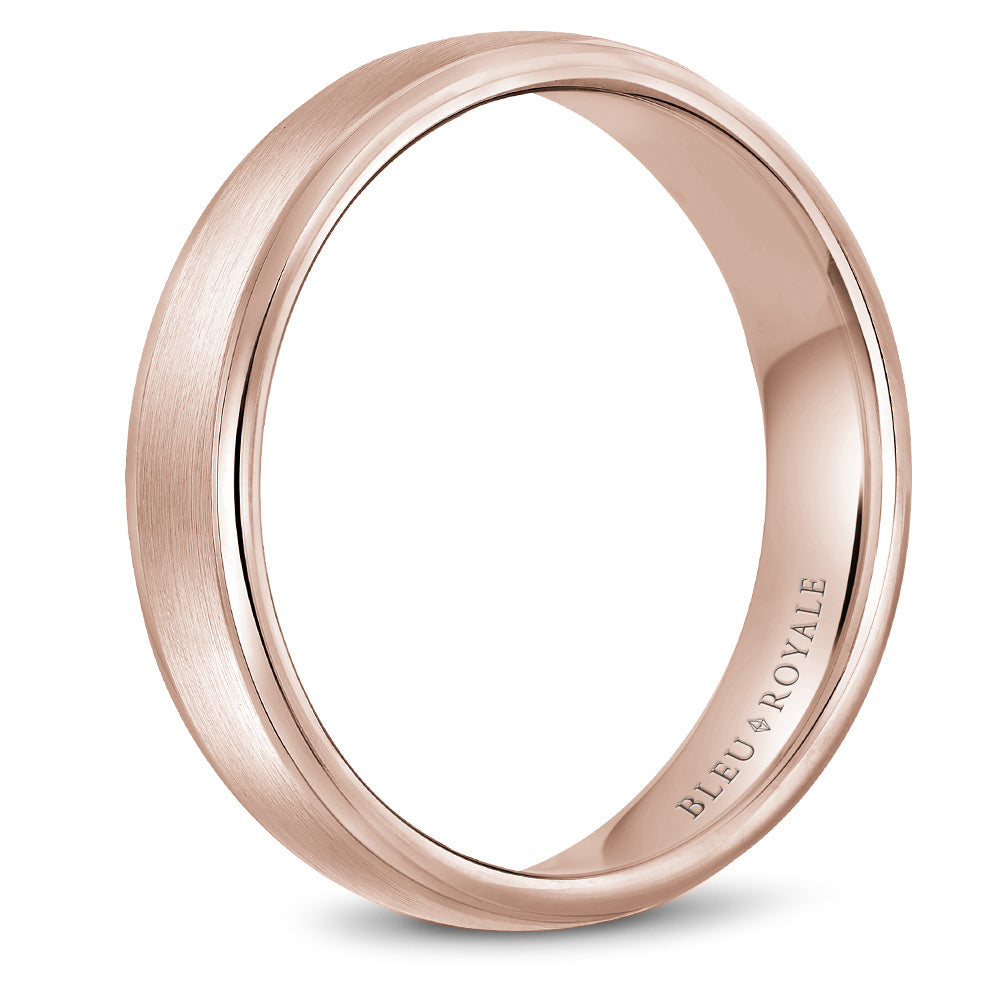 Bleu Royale Legacy Wedding Band 5.50mm Rose 18k Gold
