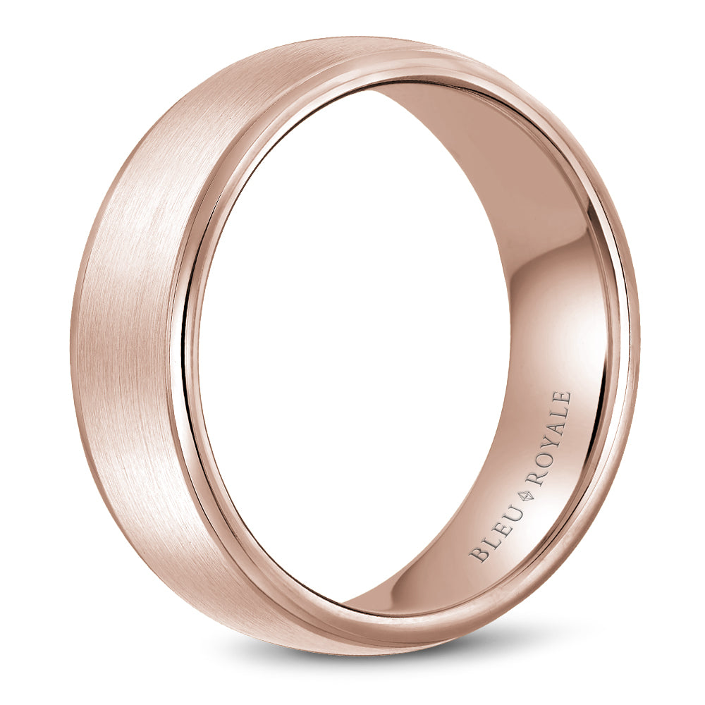 Bleu Royale Legacy Wedding Band 7.50mm Rose 18k Gold