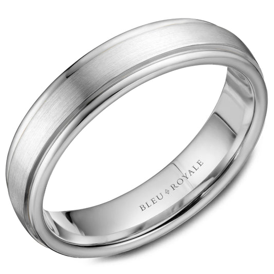 Bleu Royale Legacy Wedding Band 5.50mm White 18k Gold
