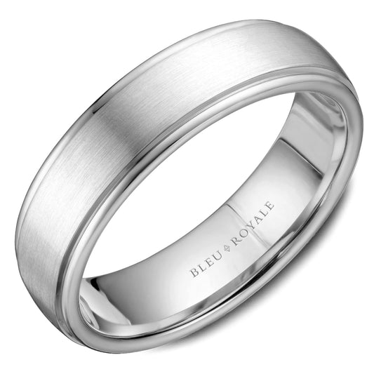 Bleu Royale Legacy Wedding Band 6.50mm White 14k Gold