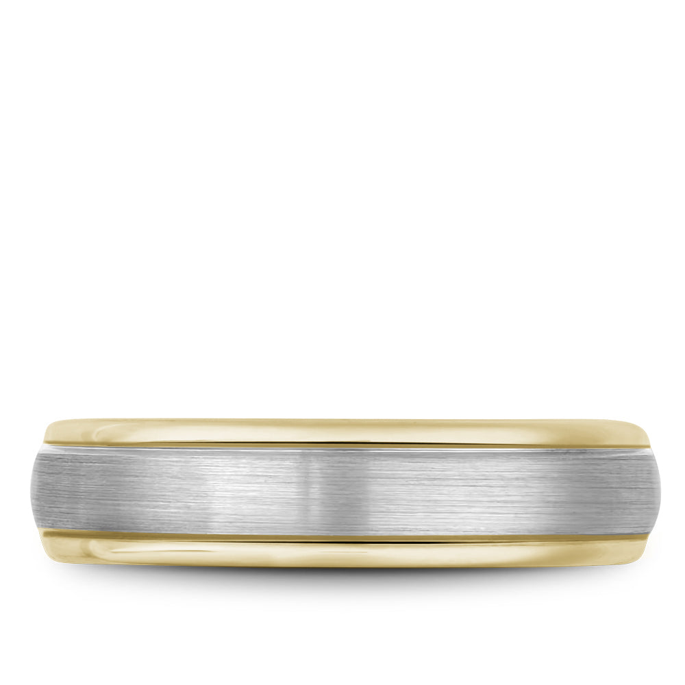 Bleu Royale Legacy Wedding Band 5.50mm White and Yellow 18k Gold