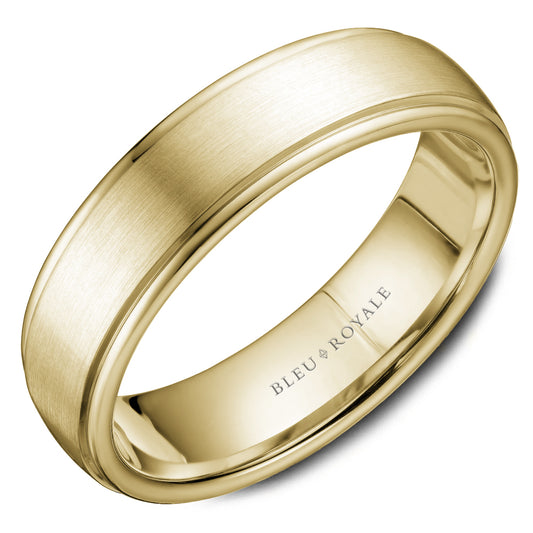 Bleu Royale Legacy Wedding Band 6.50mm Yellow 14k Gold
