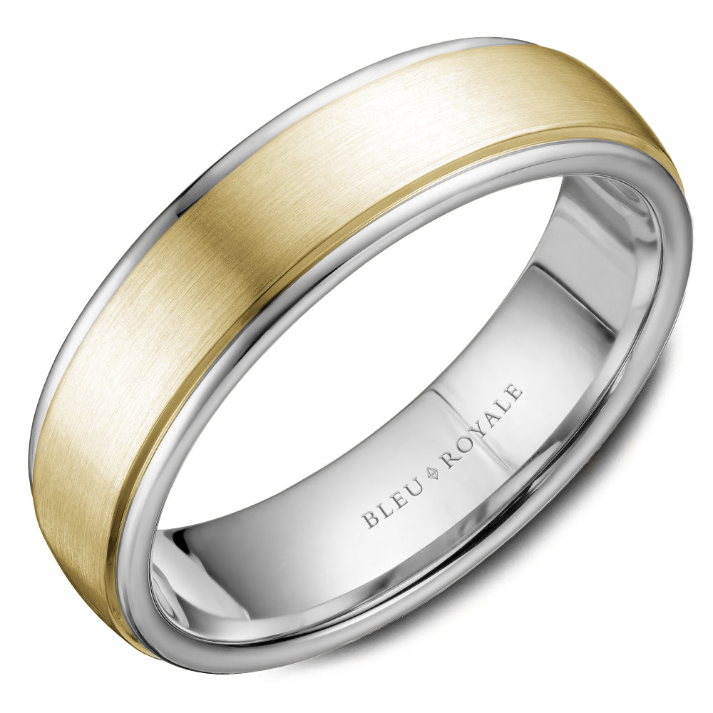 Bleu Royale Legacy Wedding Band 6.50mm Y&W 14k Gold