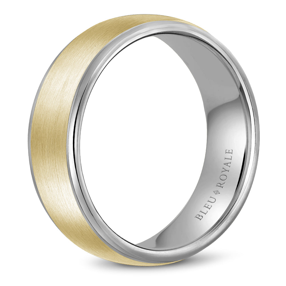 Bleu Royale Legacy Wedding Band 7.50mm Y&W 14k Gold