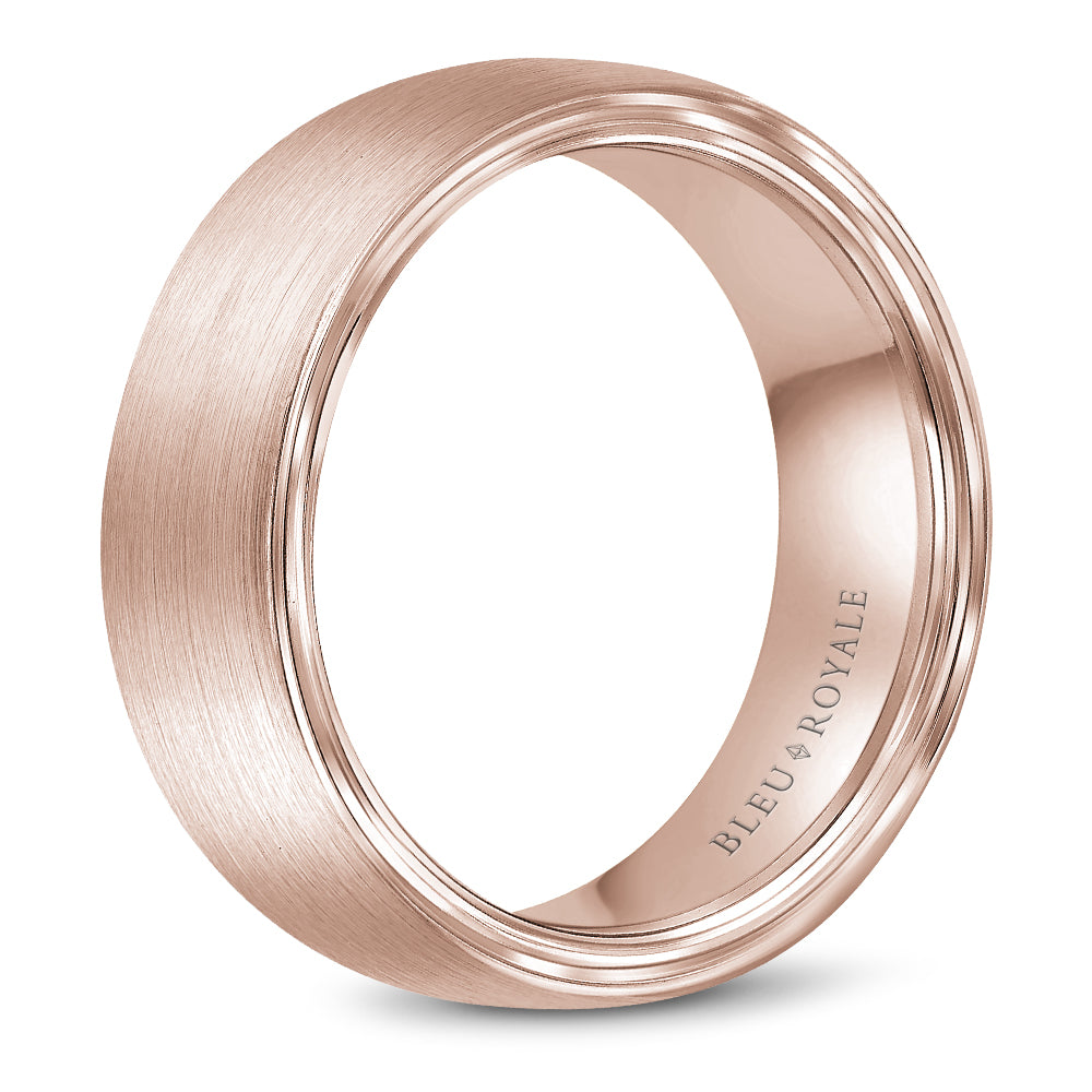 Bleu Royale Legacy Wedding Band 7.50mm Rose 14k Gold