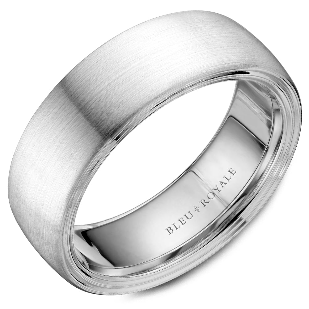 Bleu Royale Legacy Wedding Band 7.50mm White 18k Gold
