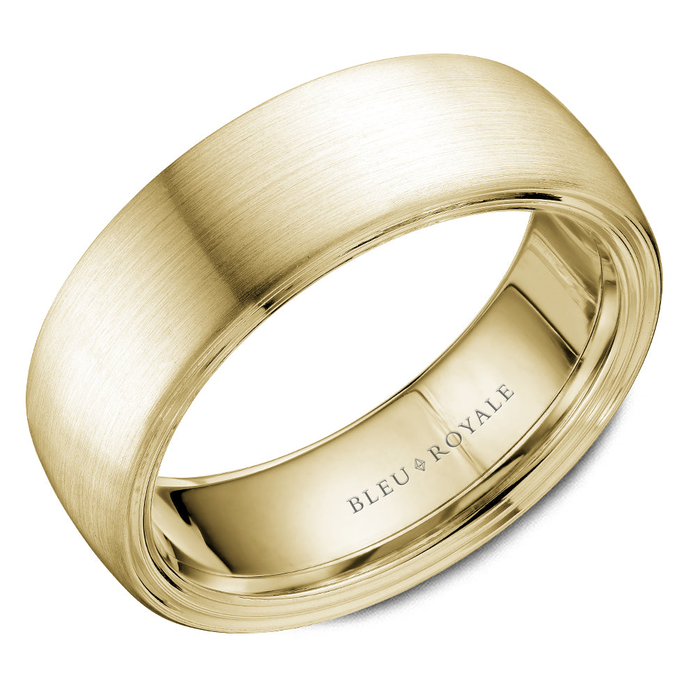 Bleu Royale Legacy Wedding Band 7.50mm Yellow 14k Gold