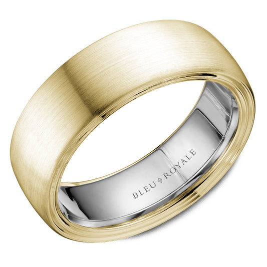 Bleu Royale Legacy Wedding Band 7.50mm Y&W 18k Gold