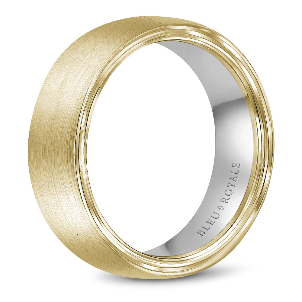Bleu Royale Legacy Wedding Band 7.50mm Y&W 14k Gold