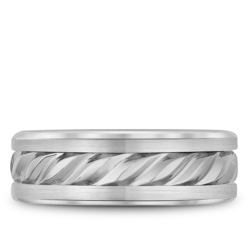 Bleu Royale Legacy Wedding Band 7.50mm White 18k Gold
