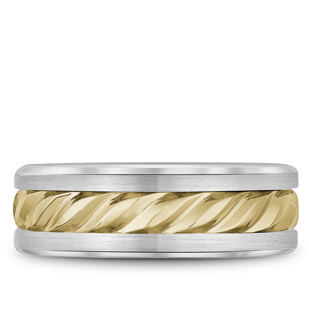 Bleu Royale Legacy Wedding Band 7.50mm Y&W 14k Gold