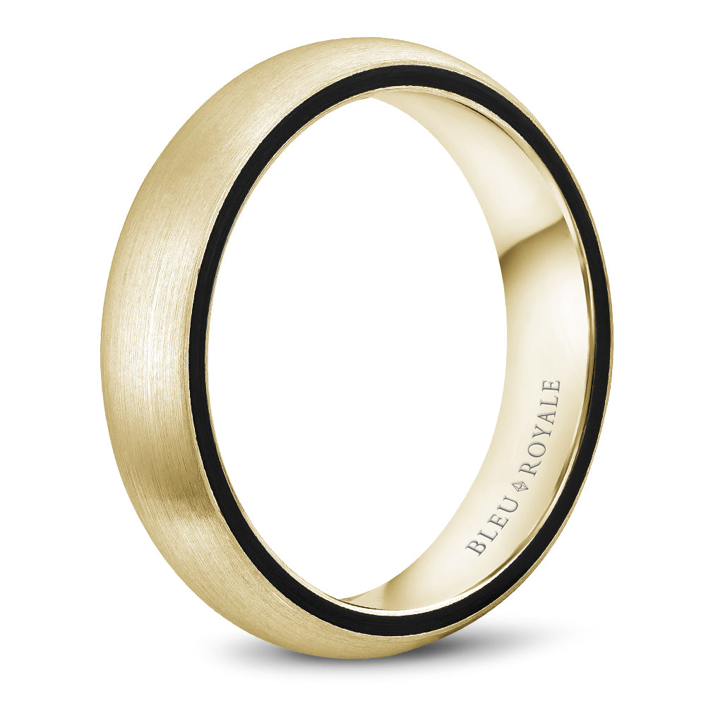Bleu Royale Distinct Wedding Band 5.00mm Yellow 18k Gold