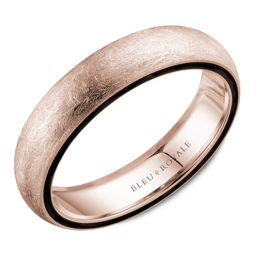 Bleu Royale Distinct Wedding Band 5.00mm Rose 18k Gold