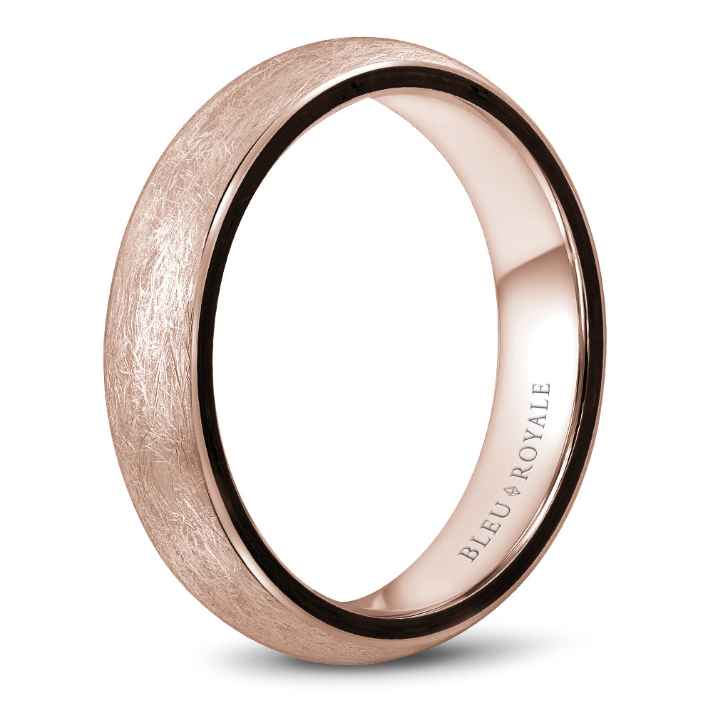 Bleu Royale Distinct Wedding Band 5.00mm Rose 18k Gold