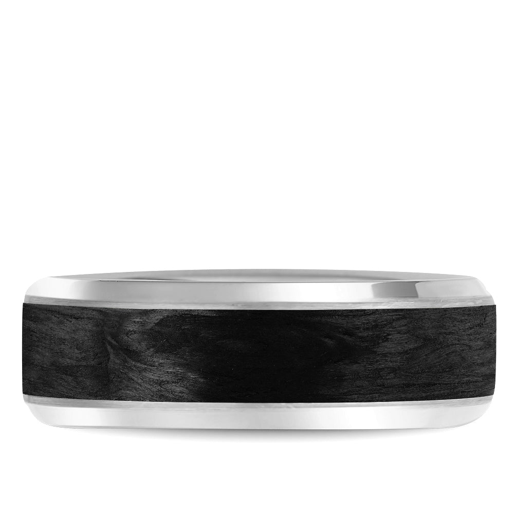 Bleu Royale Distinct Wedding Band 7.50mm 14k & Forged Carbon Fiber