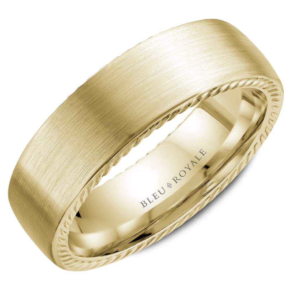 Bleu Royale Legacy Wedding Band 6.50mm Yellow 14k Gold