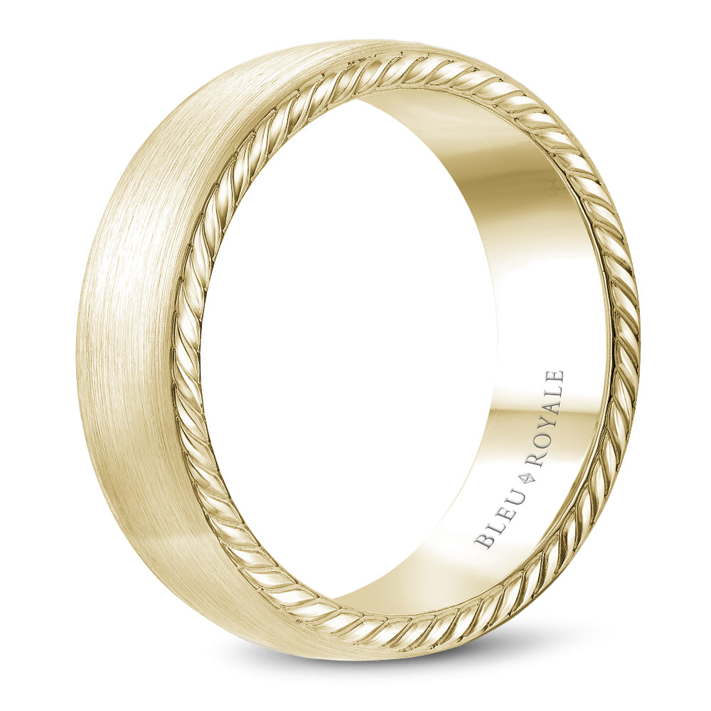 Bleu Royale Legacy Wedding Band 6.50mm Yellow 18k Gold