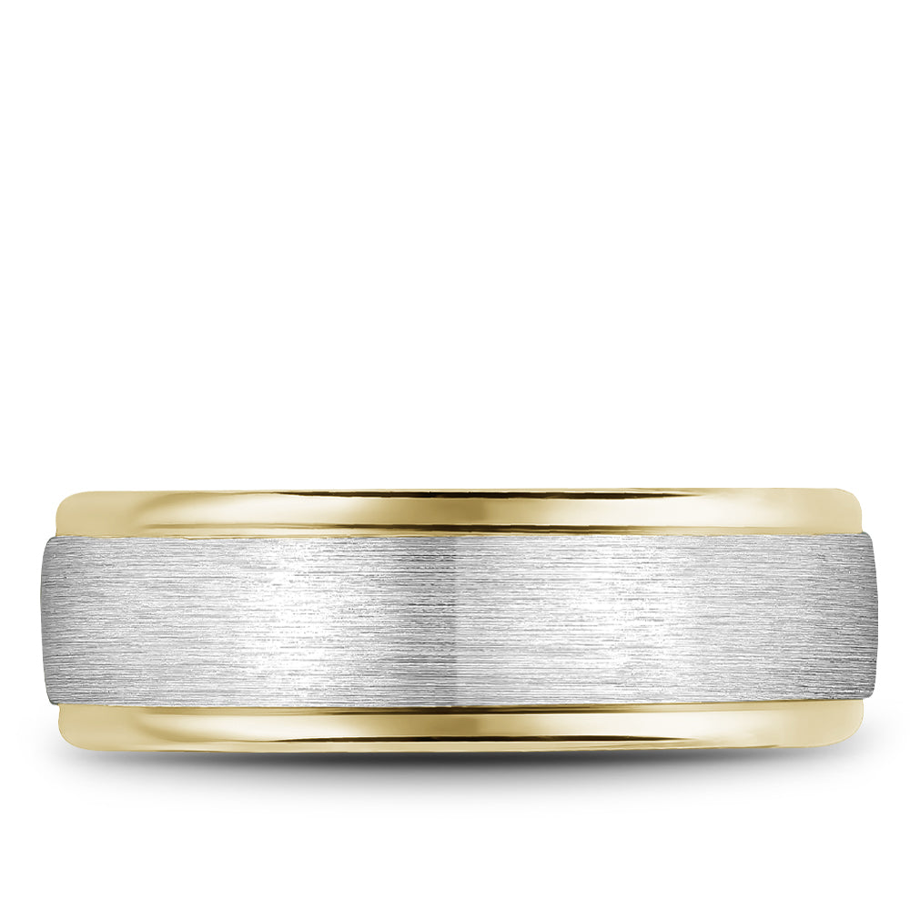 Bleu Royale Legacy Wedding Band 6.00mm White and Yellow 14k Gold