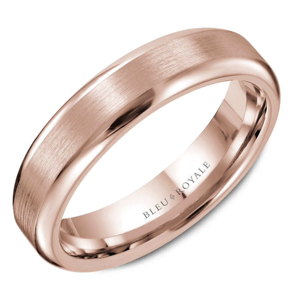 Bleu Royale Legacy Wedding Band 5.00mm Rose 18k Gold