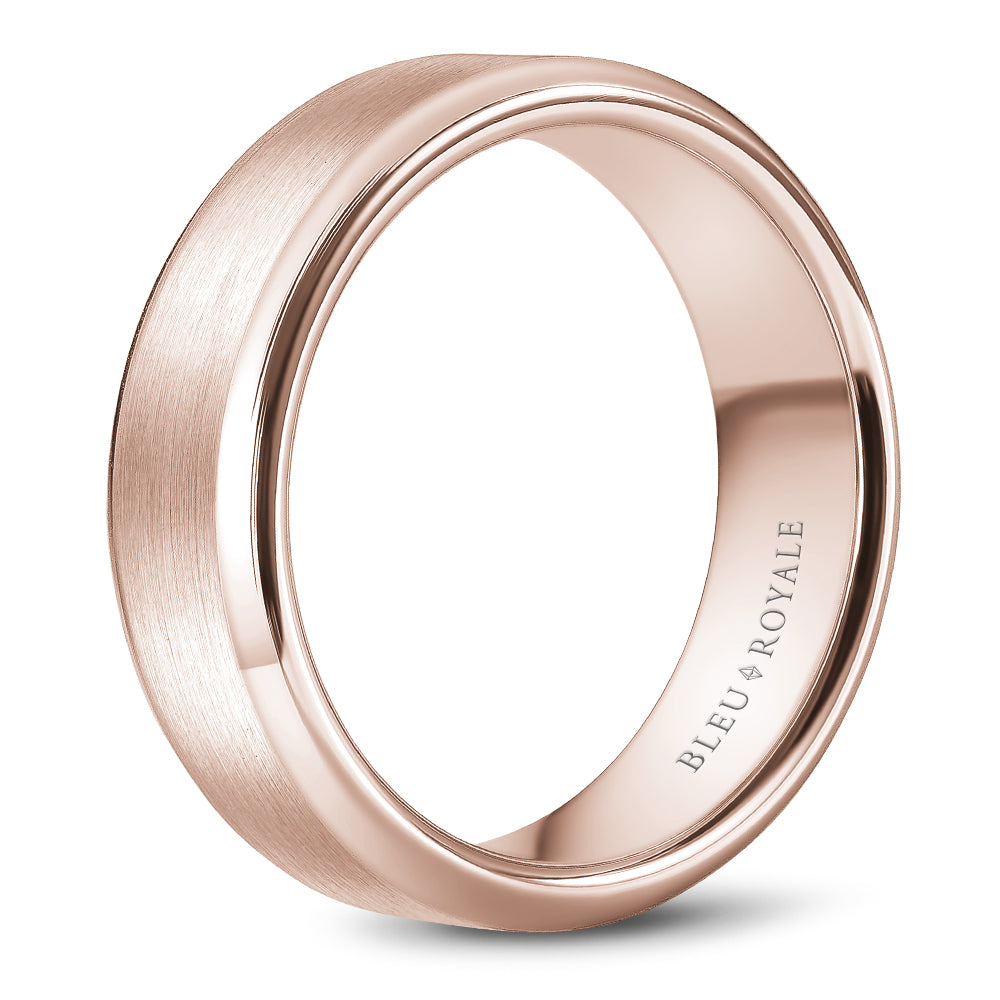 Bleu Royale Legacy Wedding Band 7.00mm Rose 14k Gold